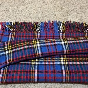 Vintage Macnab wool plaid throw Scotland